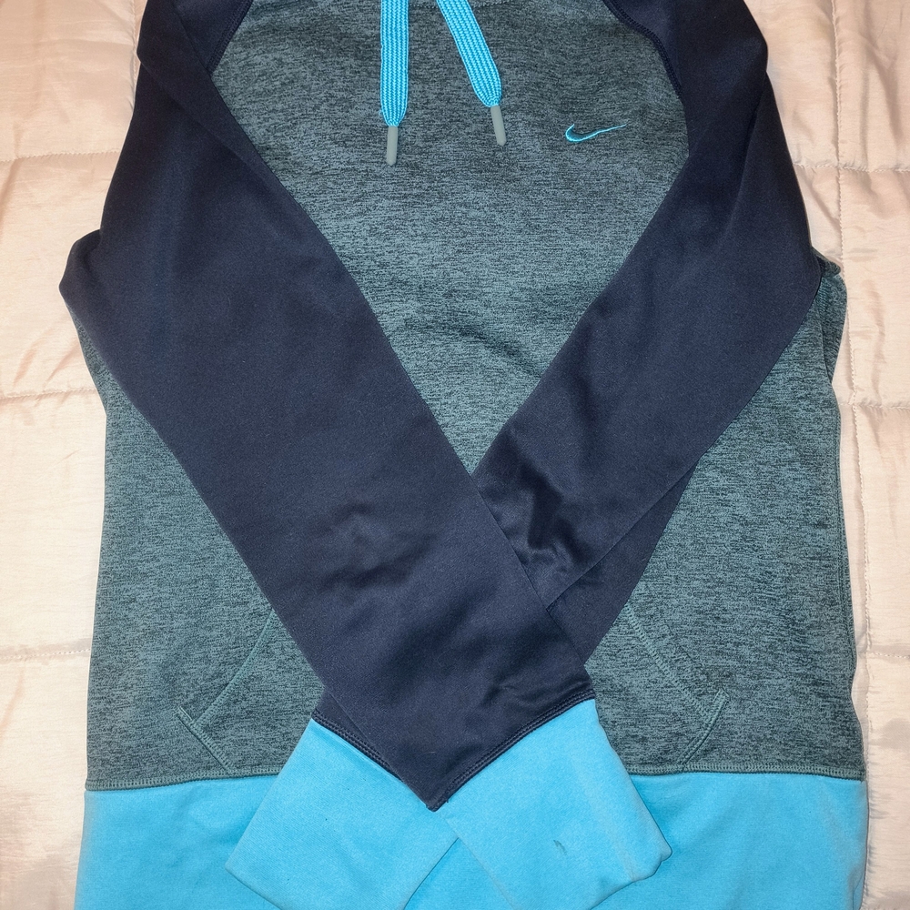 Nike Blue and Gray Hoodie